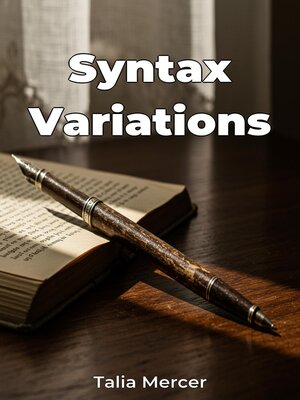 cover image of Syntax Variations